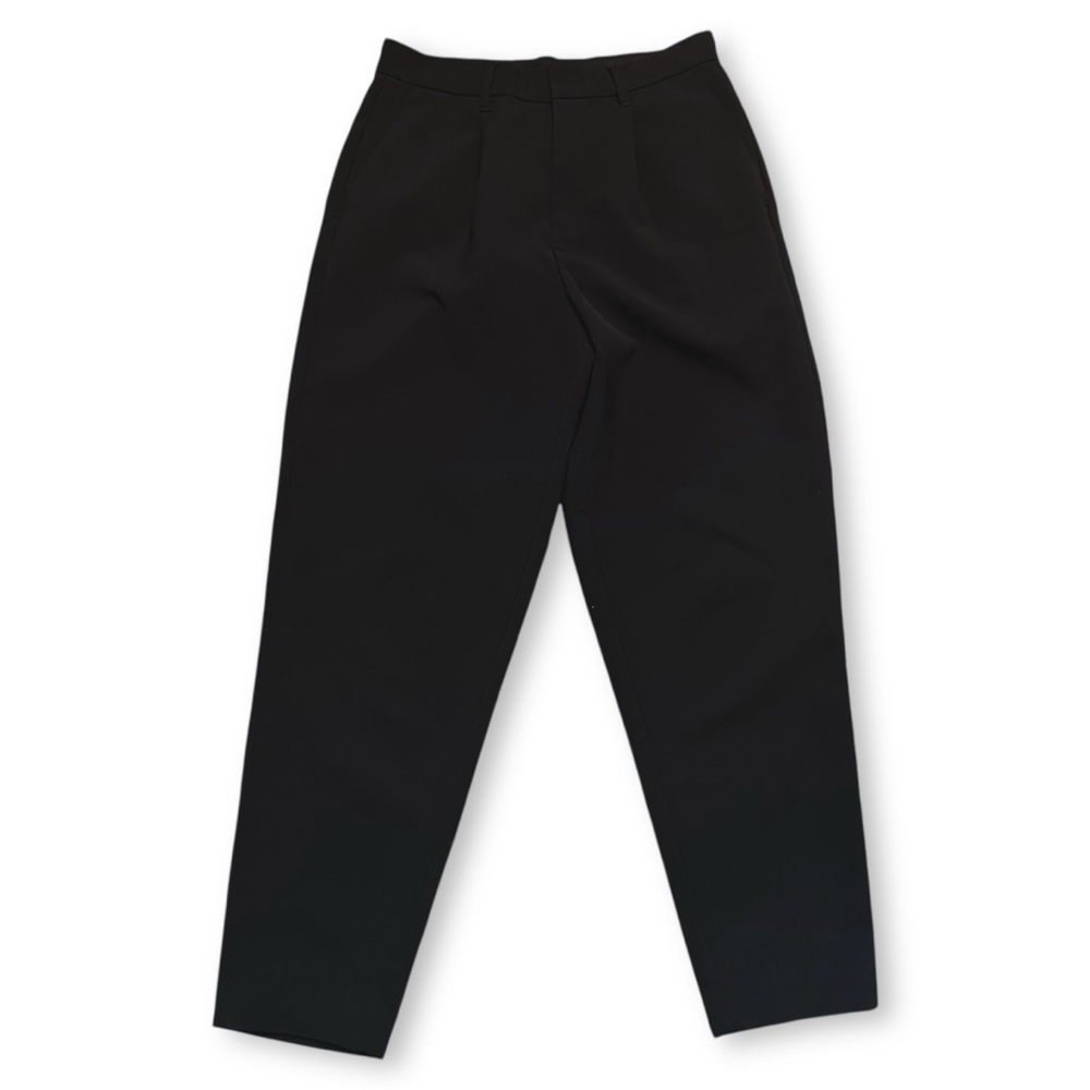 Apart by Lowrys Black Wide Leg Taper Japanese Designer Pants *Flawed*